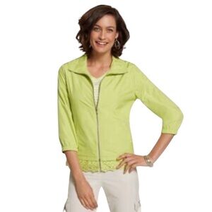 Zenergy by Chicos jacket size 1 chartreuse